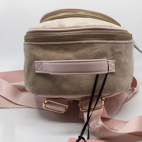 NWT Juicy Couture Queen Of Everything Backpack Velour Cafe/Powder Blush - Picture 11 of 17